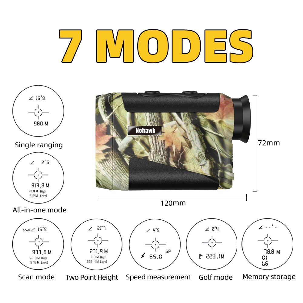 Лазерний далекомір Nohawk A2-1000 Camo (1000 м)