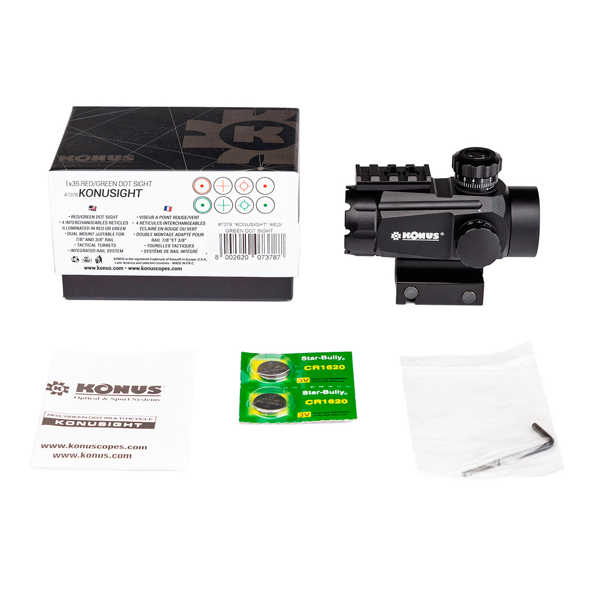 Приціл коліматорний Konusight Red/Green Dot