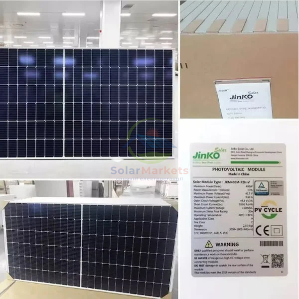 Сонячна панель Jinko JKM-430N-54HL4R-BDV N-type Bifacial 32V 13А 430Вт JKM-430N-54HL4R-BDV фото