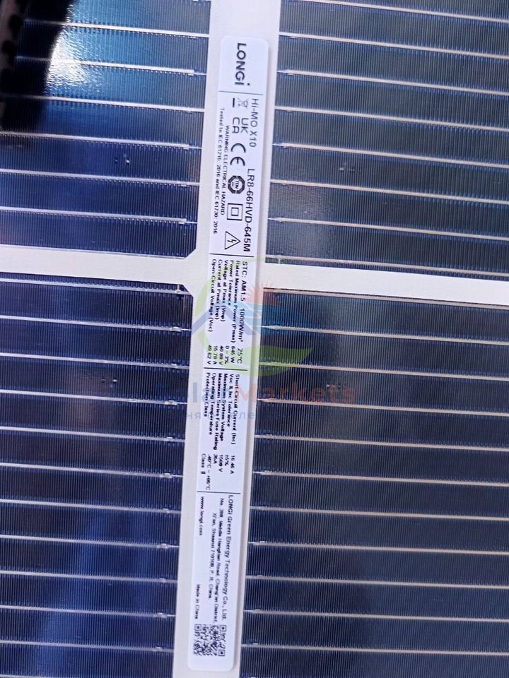 Сонячна панель Longi Solar LR7-72HVD-645M Bifacial HI-MO X10 LR7-72HVD-645M-(B) фото 3