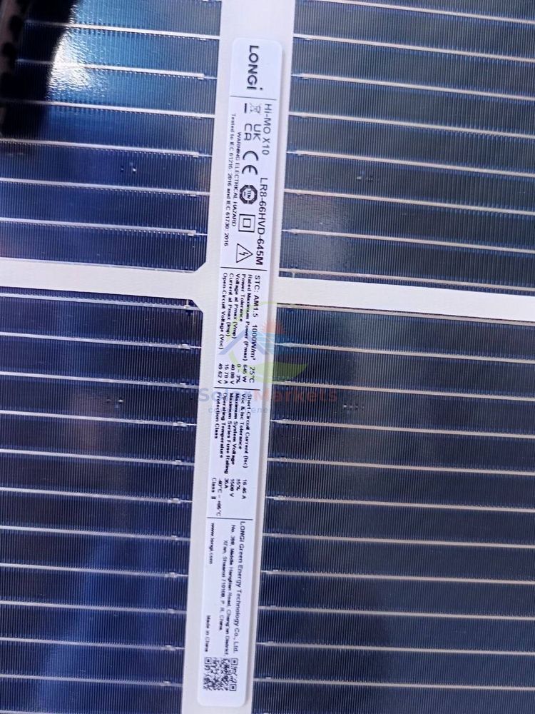 Сонячна панель Longi Solar LR7-72HVD-645M Bifacial HI-MO X10 LR7-72HVD-645M-(B) фото