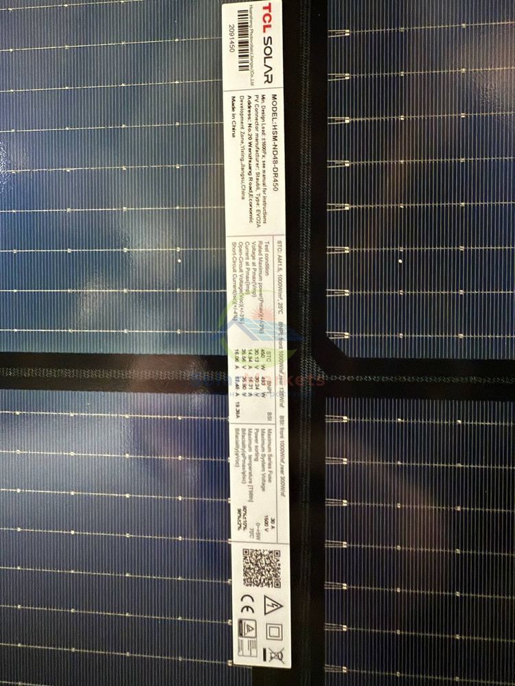Сонячна панель TCL Solar HSM-ND48-DR450 Bifacial N-Type Glass-Glass, 450 Вт hsm-nd48-dr450-bifacial фото